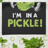 Grappige-Pickleball Theedoek (Gevouwen)