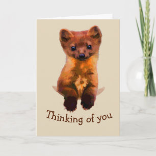 Grappige Pijnboom Martin Wildlife Animal Thinking Kaart
