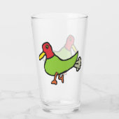 Grappige Pijpende Eend Glas (Achterkant)