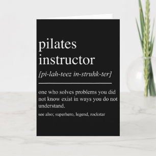 Grappige Pilates-instructeur Definitie Pilates-ler Kaart