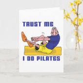 Grappige Pilates Kaart (Gele Bloem)