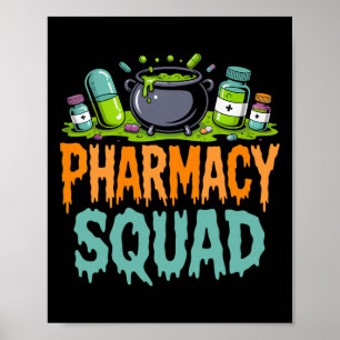 Grappige Pillen Apotheker Apotheek Squad Halloween Poster