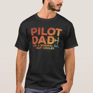 Grappige piloot Dad Art Voor Mannen Vader Luchtvaa T-shirt
