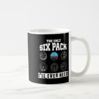 Grappige piloot luchtvaart de enige zes pack ik oo koffiemok