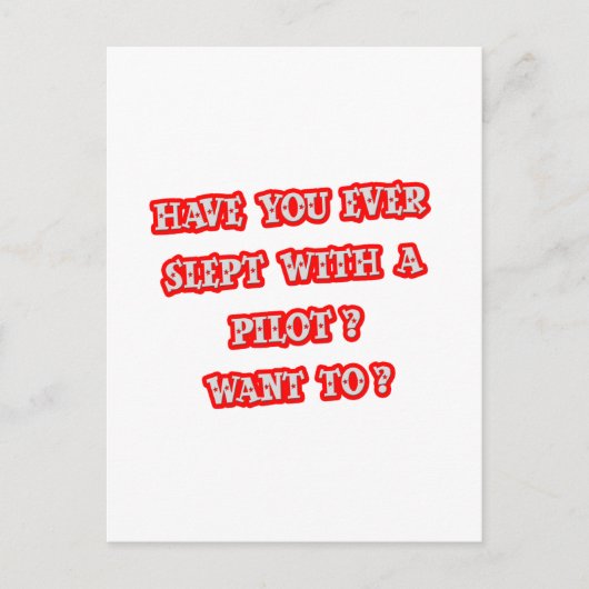 Grappige Pilot Pick-Up Line Briefkaart (Voorkant)