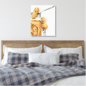 Grappige Pindakaas Canvas Afdruk (Insitu (Slaapkamer))