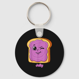 Grappige pindakaas-jelly Vrienden Schattig Voedsel Sleutelhanger