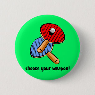grappige pingpong ronde button 5,7 cm
