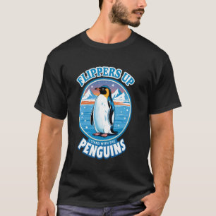 Grappige Pinguïn Flippers Omhoog Ik Sta Met De Pin T-shirt