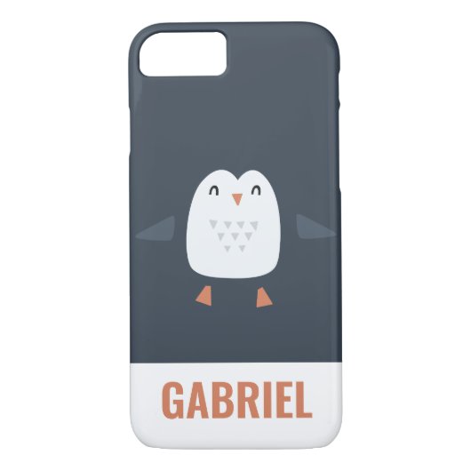 grappige pinguïn-gepersonaliseerde kinderen Case-Mate iPhone case (Achterkant)