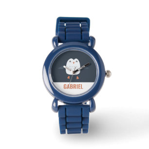 grappige pinguïn-gepersonaliseerde kinderen horloge
