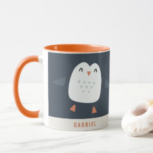 grappige pinguïn gepersonaliseerde kinderen mok