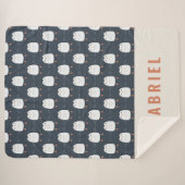 grappige pinguïn gepersonaliseerde kinderen sherpa deken (Voorkant (horizontaal))