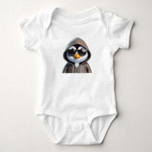 GRAPPIGE PINGUÏN IN HOODIE ROMPER