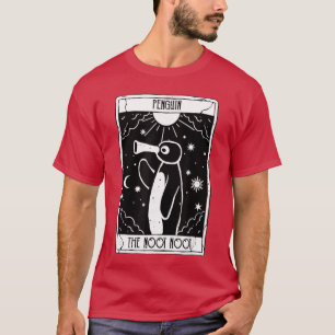 Grappige pinguïn jongen met vintage afwerking t-shirt