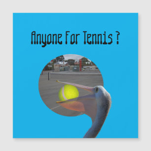Grappige Pinguïn Tennisser, Magnetische Kaart