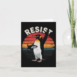 Grappige pinguïn verzet zich tegen Humor Kaart