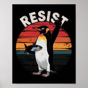 Grappige pinguïn verzet zich tegen Humor Poster