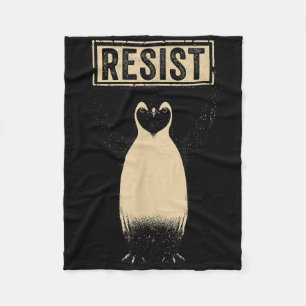 Grappige pinguïn verzet zich tegen koele pinguïns  fleece deken