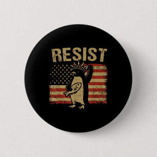Grappige pinguïn verzet zich tegen koele pinguïns ronde button 5,7 cm