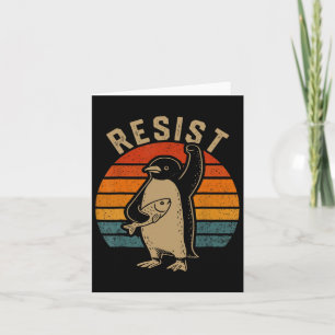 Grappige pinguïn verzet zich tegen pinguïns protes kaart