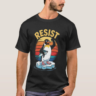 Grappige pinguïn verzets-pinguïns protesteren tege t-shirt