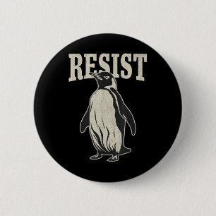 Grappige pinguïn weerstaan koele pinguïns weerstaa ronde button 5,7 cm