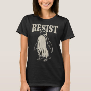 Grappige pinguïn weerstaan koele pinguïns weerstaa t-shirt