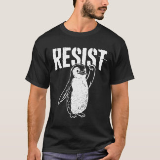 Grappige pinguïn weerstaan koele pinguïns weerstaa t-shirt