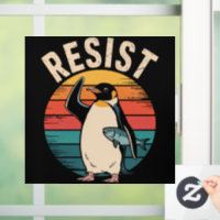 Grappige Pinguïn Weerstaat Protest Tegen Tarieven