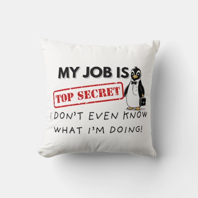 Grappige pinguïn-werk strijd kussen (Voorkant)