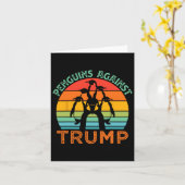 Grappige pinguïns tegen Trump Grappige Trump Tarie Kaart (Gele Bloem)