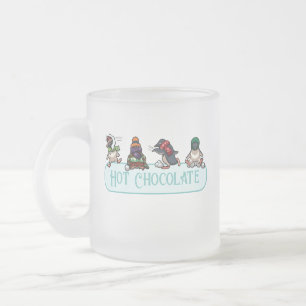 Grappige Pinguïns Warme Chocolade Sneeuwballengeve Matglas Koffiemok