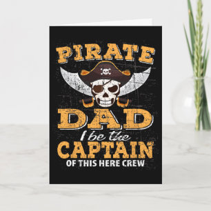 Grappige Piraat Nacht Vader Cruise Familie Vakanti Kaart