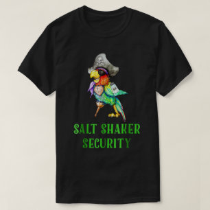 Grappige Piraat Papegaai Zout Strooier Ontwerp T-shirt