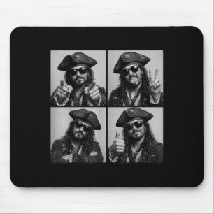 Grappige piraten zonnebril photobooth ontwerp muismat