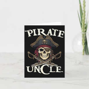 Grappige piratenoom schedel familie bijpassende ko kaart