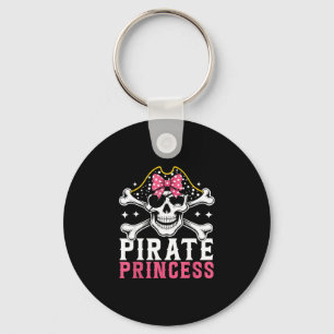 Grappige piratenprinses kokette boog halloween sleutelhanger
