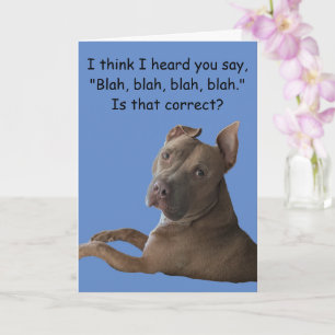 Grappige Pit Bull-groet Kaart