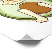 Grappige PITBULL AVOCADO Cartoon Kinderen Tiener V Poster (Hoek)