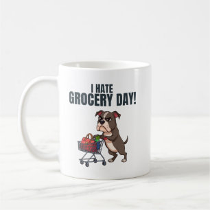 Grappige Pitbull Boodschappen Winkel Cartoon Koffiemok