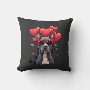 Grappige Pitbull Hart Valentijnsdag Hond Vader Moe Kussen