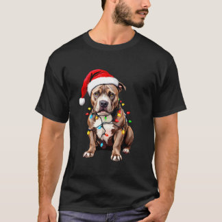 Grappige Pitbull Pittie Sinterklaas Hond Liefhebbe T-shirt