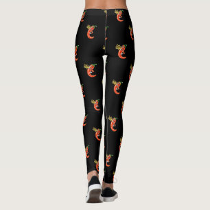 Grappige pittige chili in brand leggings