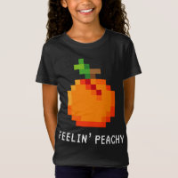 Grappige Pixel Peach - Retro 8 - Bit Arcade Gamer 