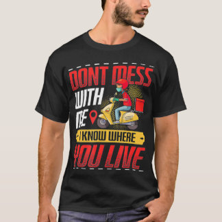 Grappige Pizza bezorging Boy Food bezorgdienst T-shirt