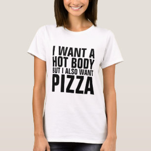 Grappige Pizza dames workout T-shirts