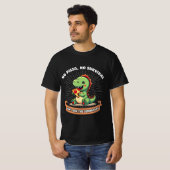 Grappige Pizza Dinosaurussen Lover Schattigee Dino T-shirt (Voorkant volledig)