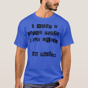 grappige pizza en ijs t-shirt