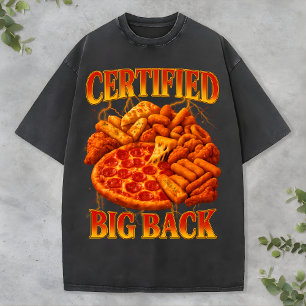 Grappige Pizza Feest T-shirt Bootleg Rap Stijl Ete